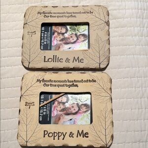 Lollie & Me / Poppy & Me Beige Leaf Photo Frame